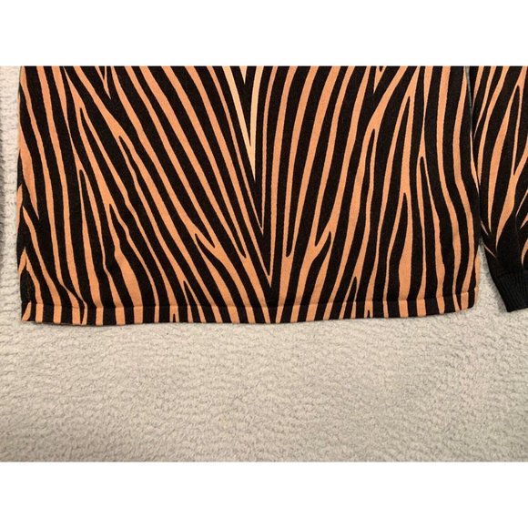 Bob Mackie Wearable Art Animal Tiger Print Jeweled Blouse Top Sweater Medium M - Picture 7 of 10
